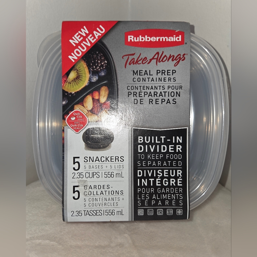 🪷5/$25! Rubbermaid TakeAlongs Meal Prep Containers Set of 5 NIP